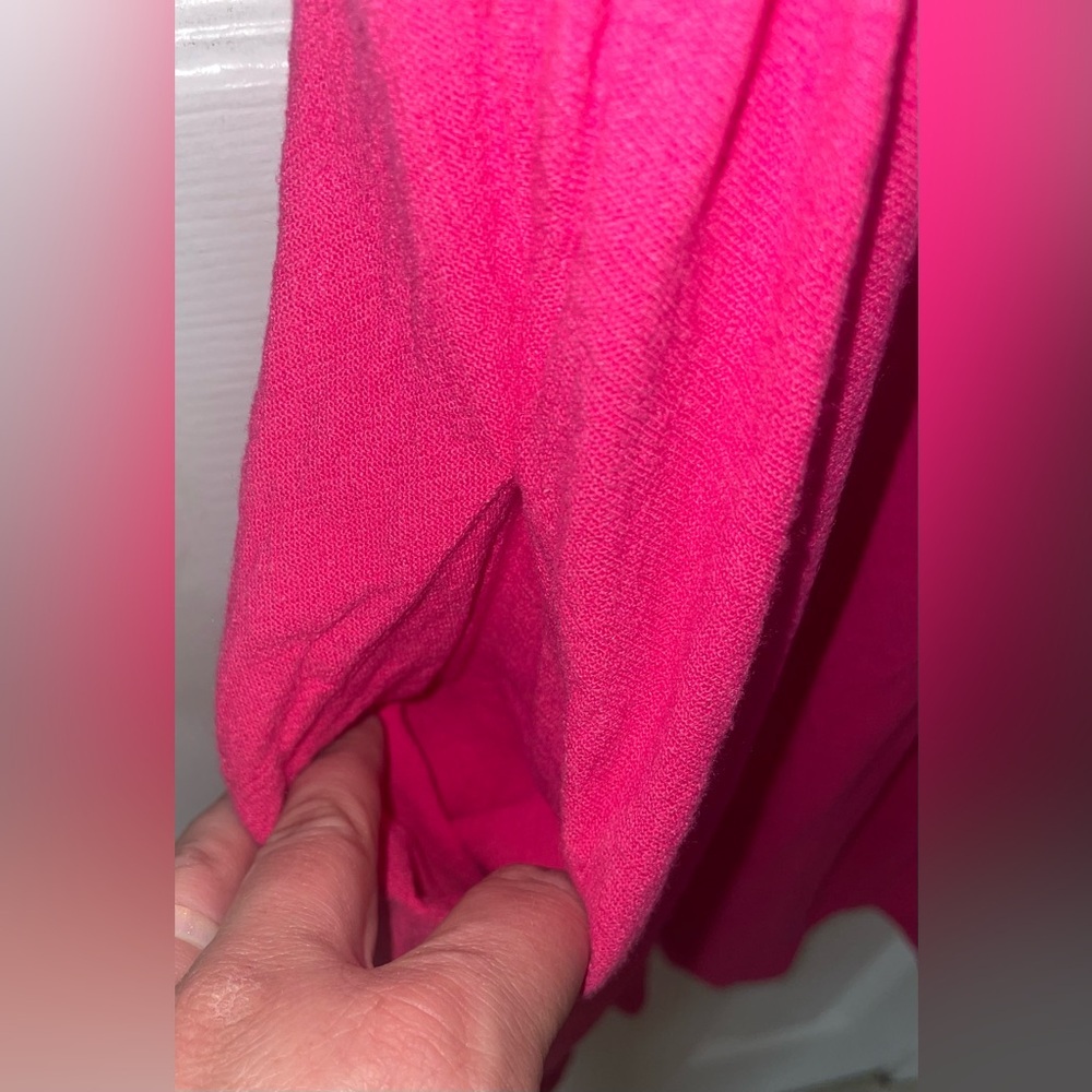 Tuckernuck Pomander Place Dress Medium Linen Blend Flutter Sleeve Ruffled Pink - Picture 6 of 13